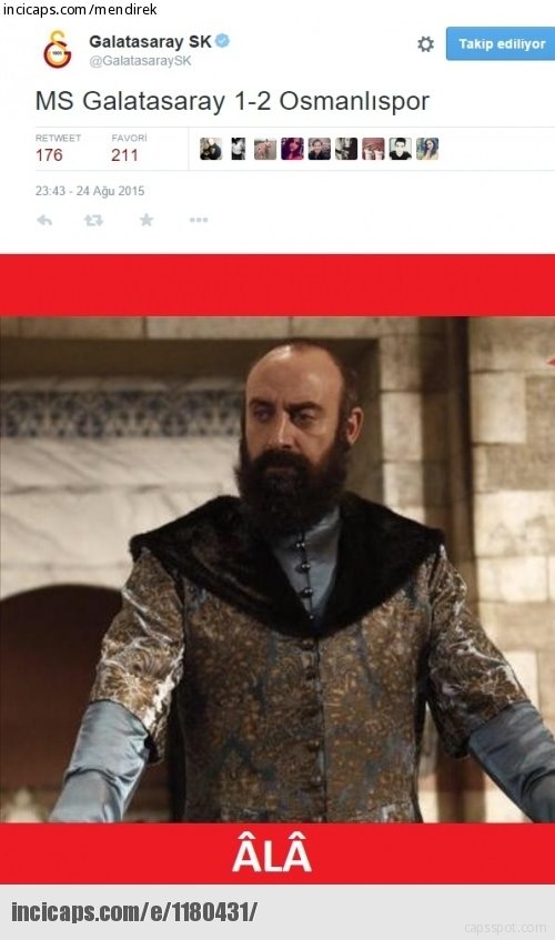 Galatasaray - Osmanlıspor caps’leri