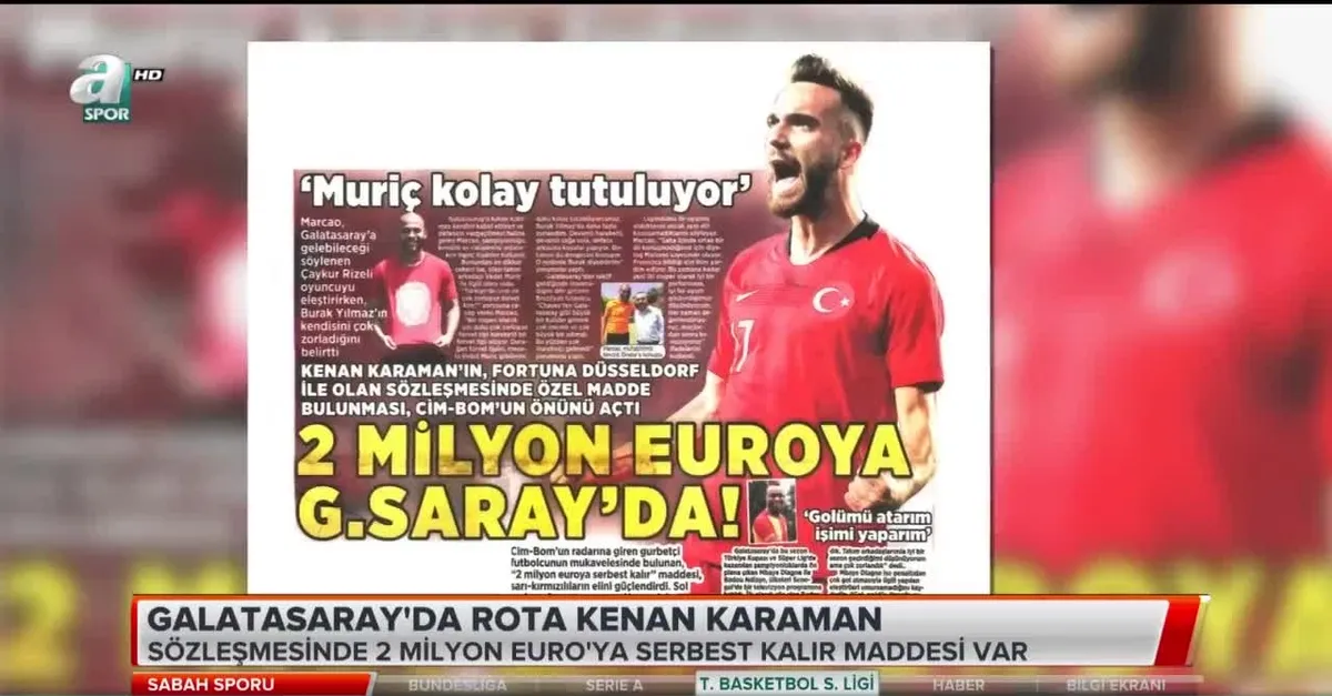 Galatasaray'da rota Kenan Karaman