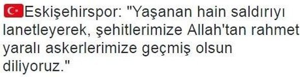 Kayseri’deki patlamaya spor dünyası böyle tepki gösterdi