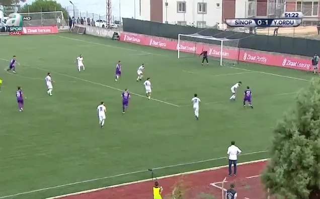 Sinopspor 0 - 2 Yeni Orduspor (Burak Aydın 52')