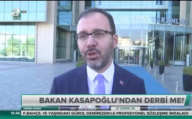 Bakan Kasapoğlu'ndan derbi mesajı!