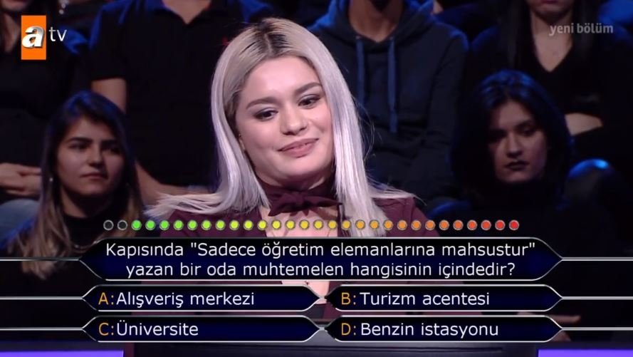 Kim Milyoner Olmak İster 788. son bölüm soru ve cevapları 26 Kasım 2018