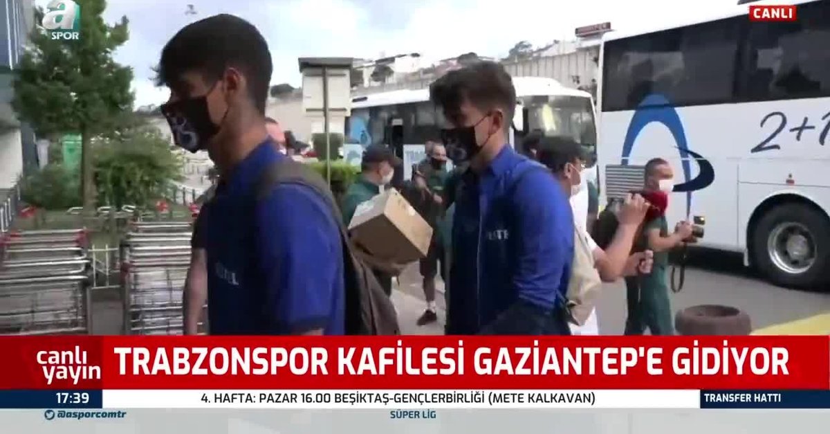 Trabzonspor kafilesi Gaziantep'e gitti