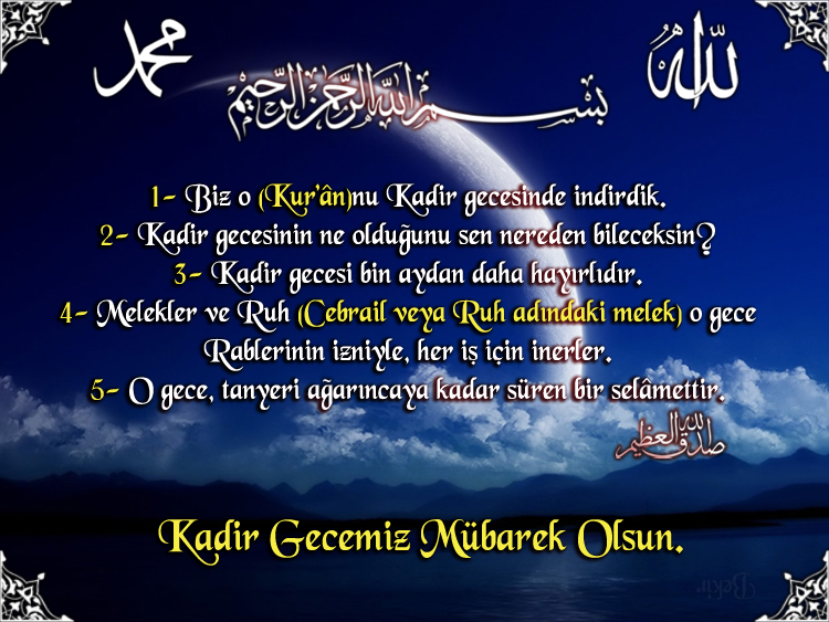 2017 yılı resimli Kadir Gecesi mesajları