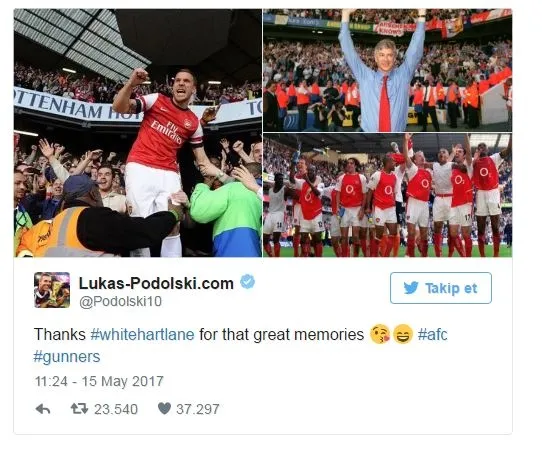 Podolski'den Tottenham'ı kızdıran paylaşım - 1