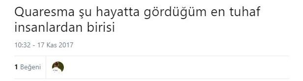 ’’Hey Quaresma come to kendine’’