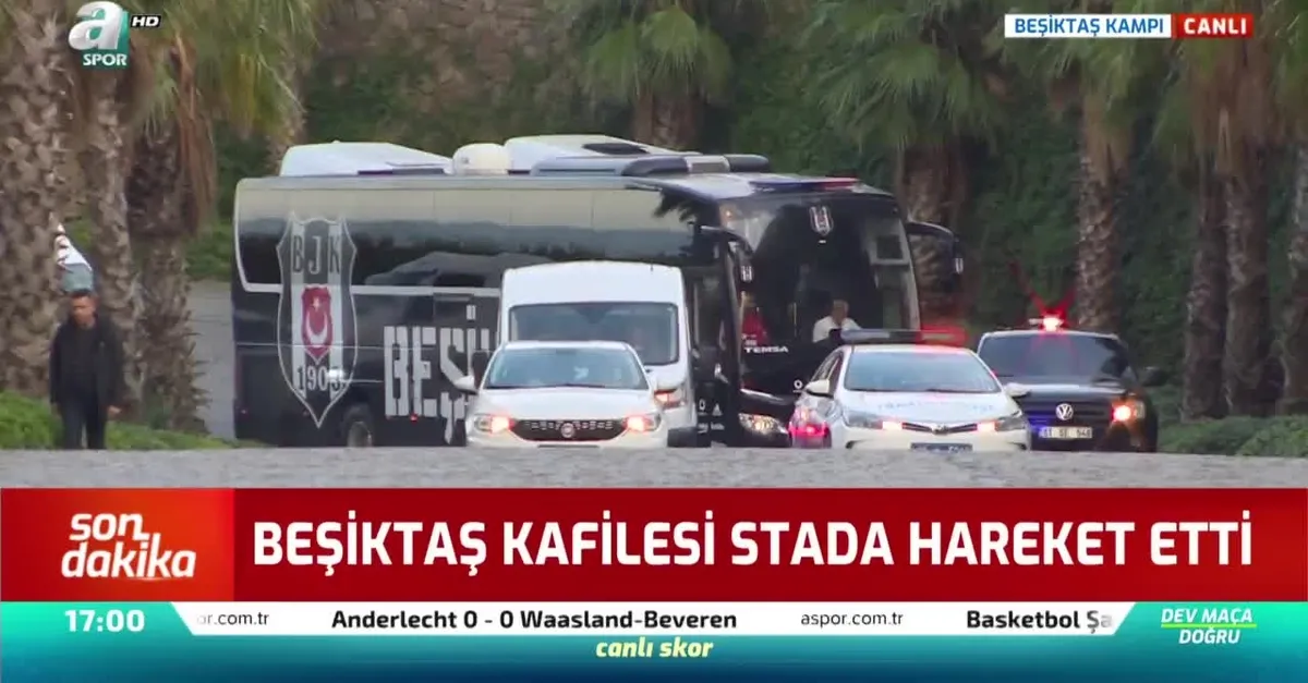 Beşiktaş kafilesi stada hareket etti