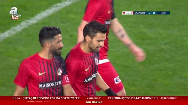 gaziantep fk 3 0 serik belediyespor