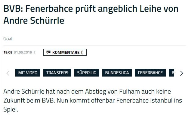 Fenerbahçe’den Andre Schürrle harekatı!
