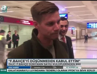 Miha Zajc: "Fenerbahçe'yi düşünmeden kabul ettim"