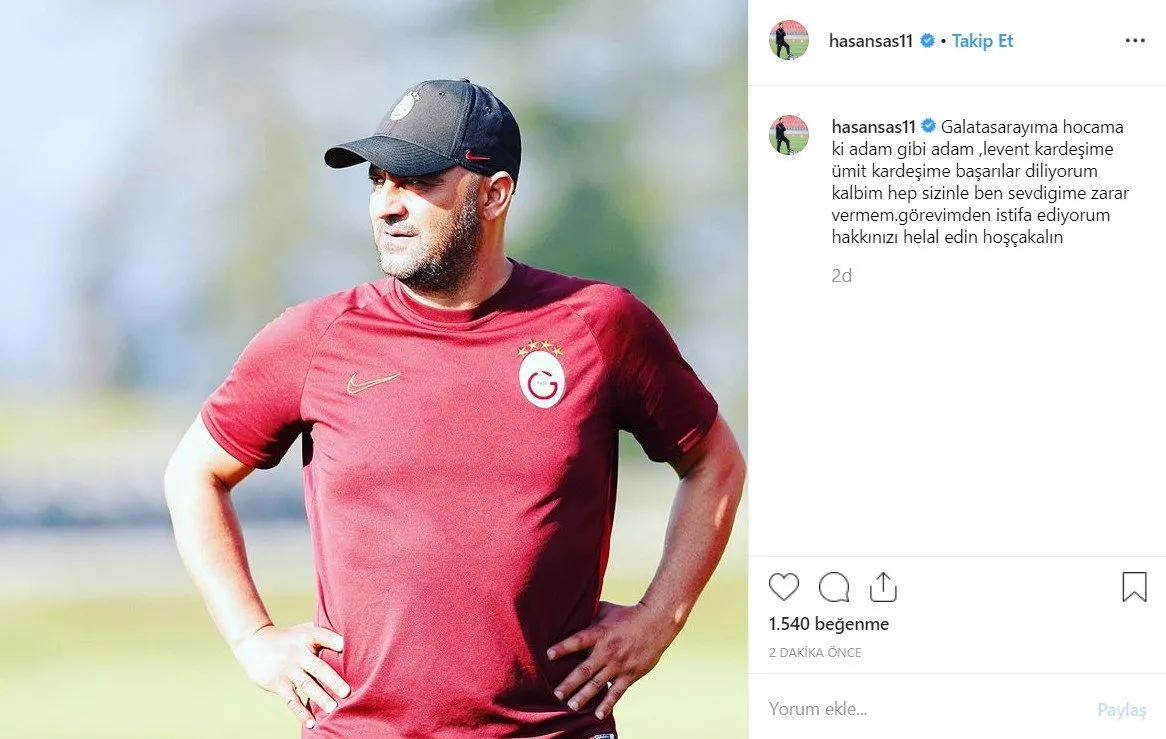 Galatasaray'da Hasan Şaş görevinden istifa etti - 2