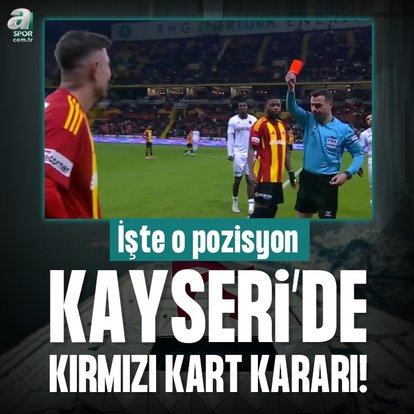Zecorner Kayserispor - Trabzonspor maçında kırmızı kart kararı! İşte o pozisyon