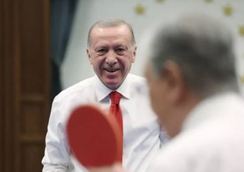 Başkan Erdoğan Tokayev ile masa tenisi oynadı