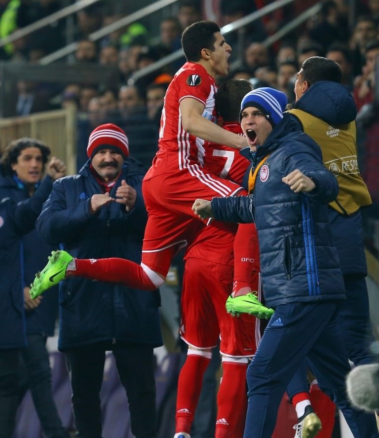 Osmanlıspor - Olympiakos maçından kareler