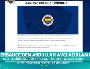 Fenerbahçe'den Abdullah Avcı açıklaması