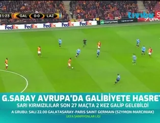 Galatasaray Avrupa'da galibiyete hasret