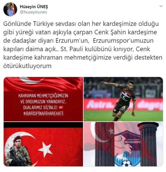 Erzurumspor Başkanı Hüseyin Üneş'ten Cenk Şahin'e destek - 2