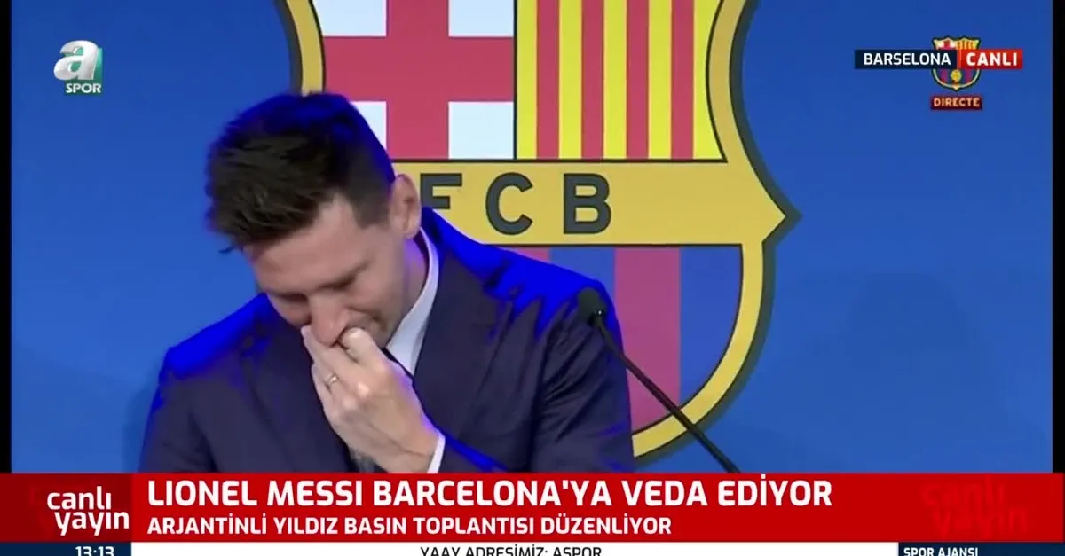 Messi basın toplantısında hüngür hüngür ağladı!