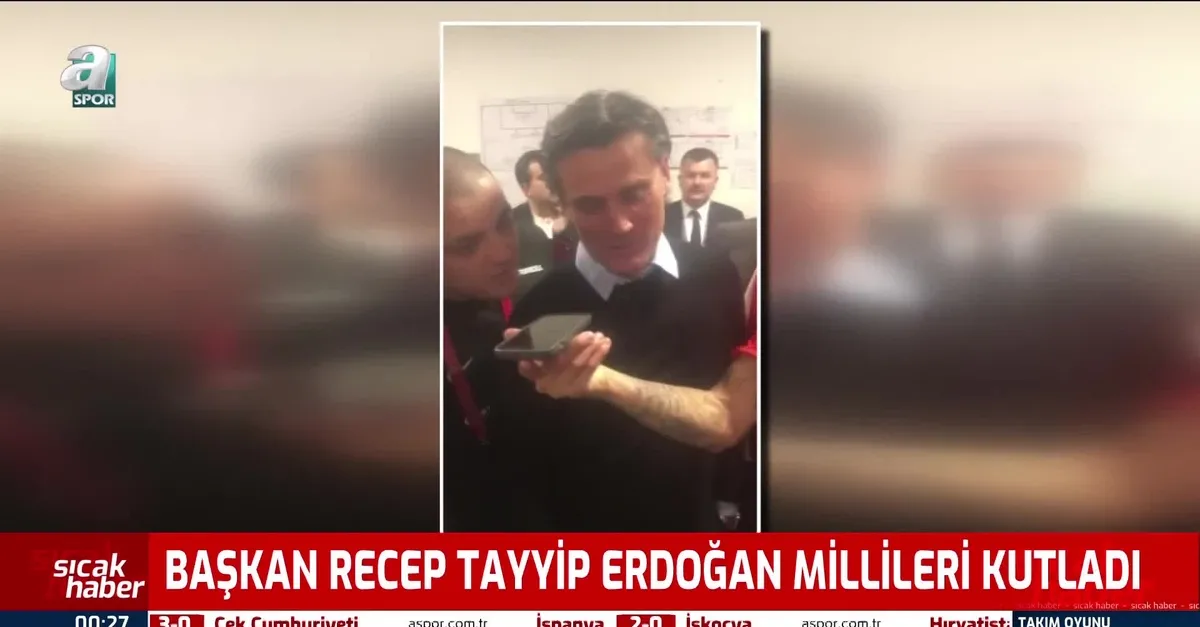 Başkan Erdoğan'dan millilere tebrik!