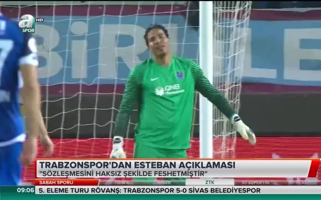 Trabzonspor'dan Esteban açıklaması