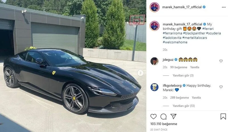 Trabzonsporlu Marek Hamsik'e doğumgününde lüks araba hediyesi! - 1