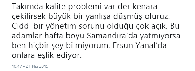 Taraftardan Ersun Yanal’a şok tepki!