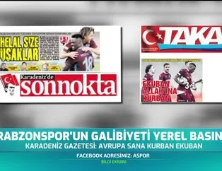 Trabzonspor'un galibiyeti yerel basında