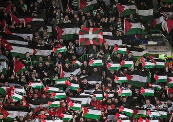 Celtic taraftarı Filistin bayrakları açtı!