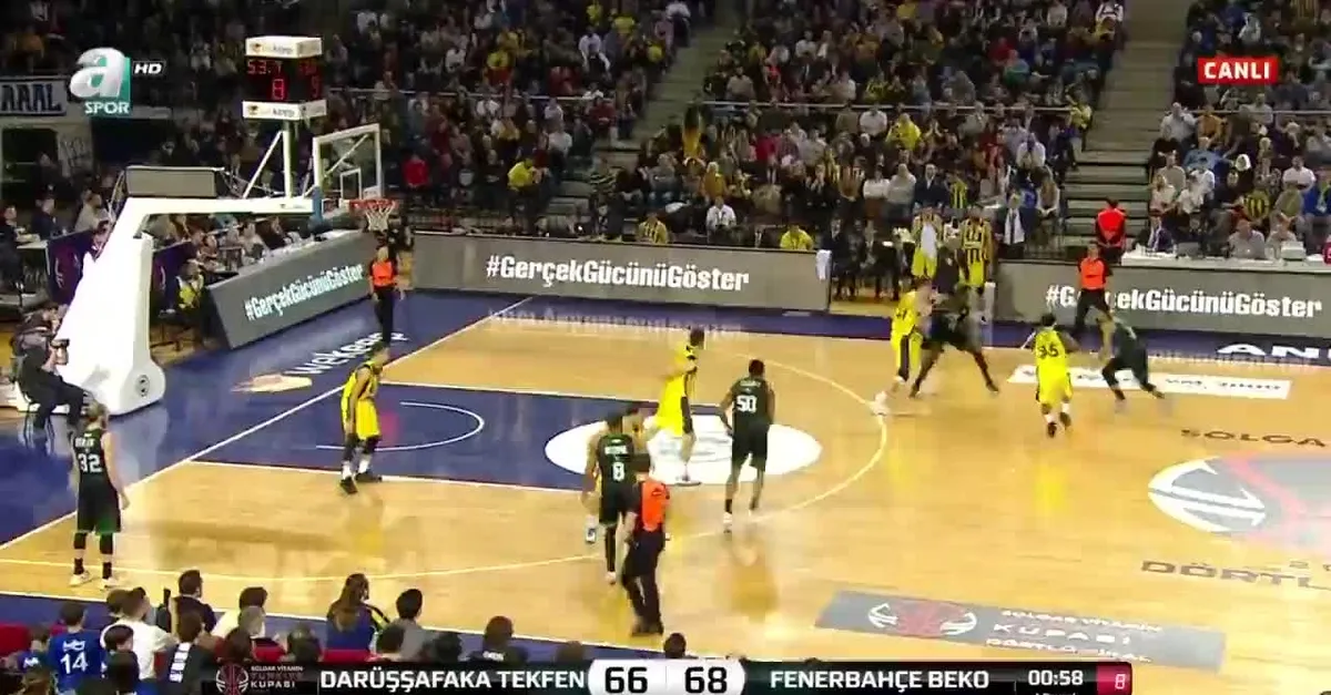Darüşşafaka Tekfen - F.Bahçe Beko maçında gerginlik