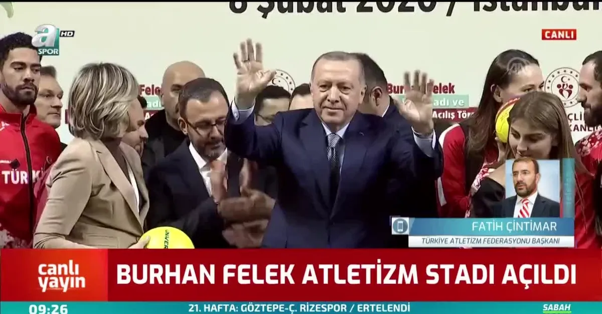 Burhan Felek Atletizm Stadı açıldı