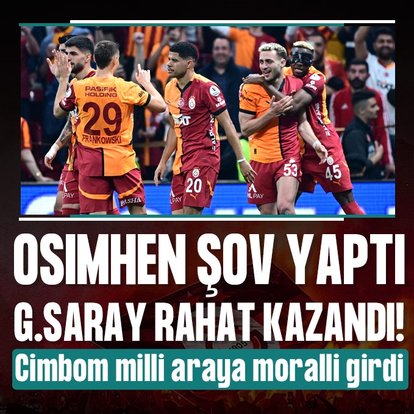 Galatasaray 4-0 Onvo Antalyaspor MAÇ SONUCU-ÖZET Osimhen şov yaptı Cimbom rahat kazandı!