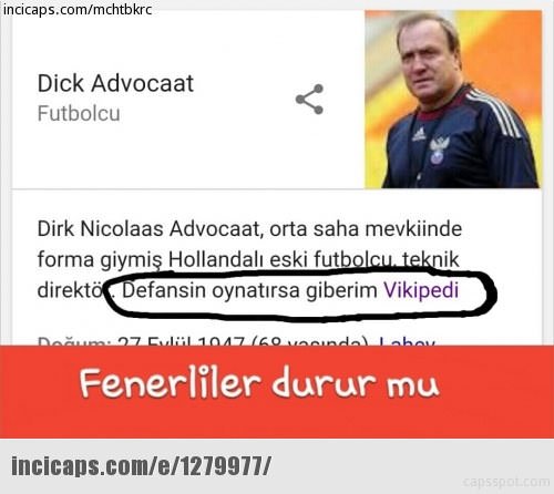 Sosyal medyada Dick Advocaat capsleri
