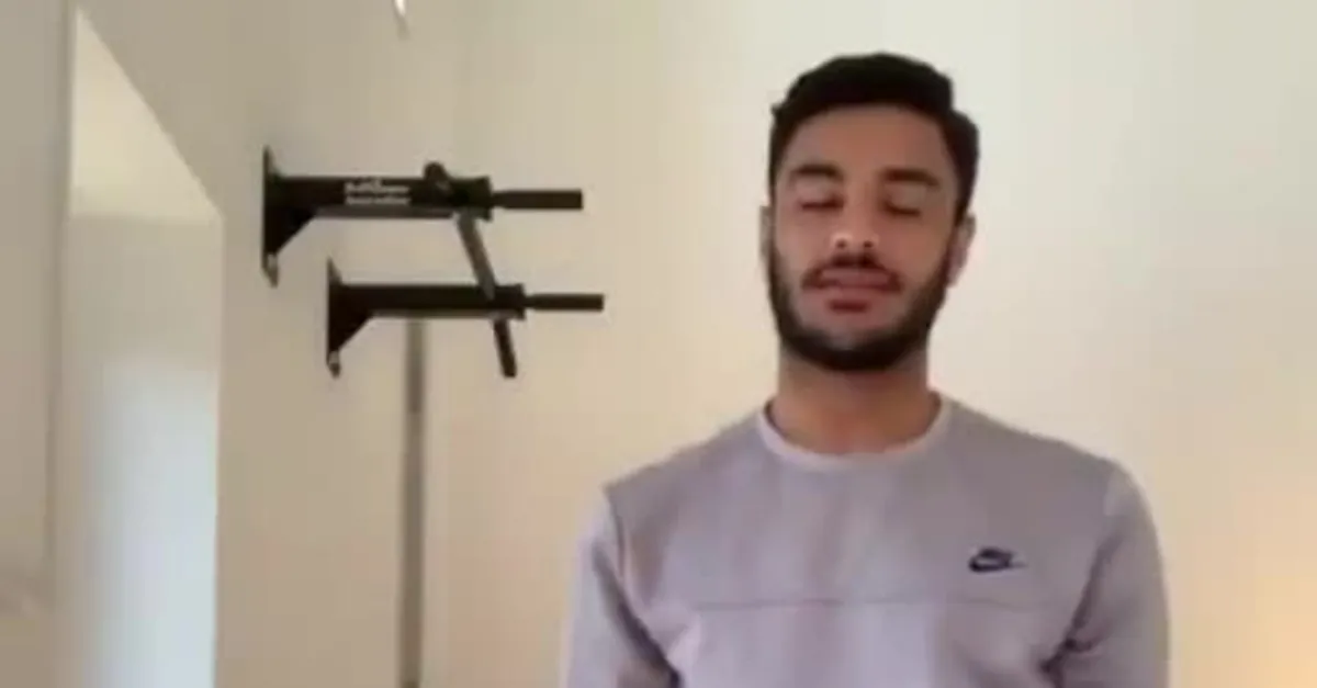 Ozan Kabak'tan çılgın 'evde kal' mesajı! 45 saniyede 83 adım