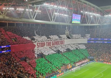G.Saray tribünlerinden Filistin'e destek!