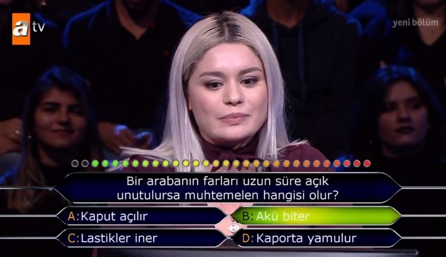 Kim Milyoner Olmak İster 788. son bölüm soru ve cevapları 26 Kasım 2018