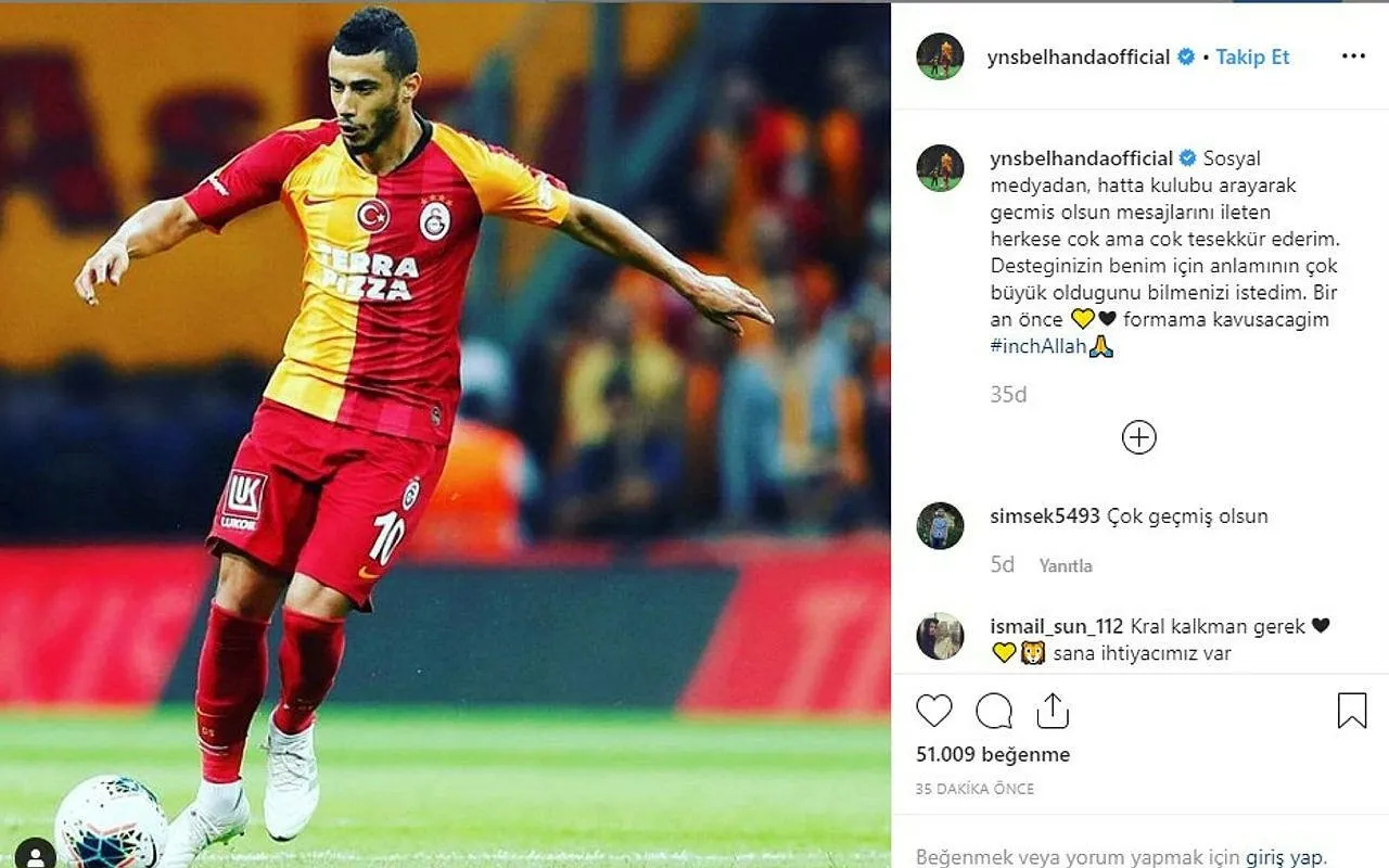 Belhanda'dan taraftarlara teşekkür - 1