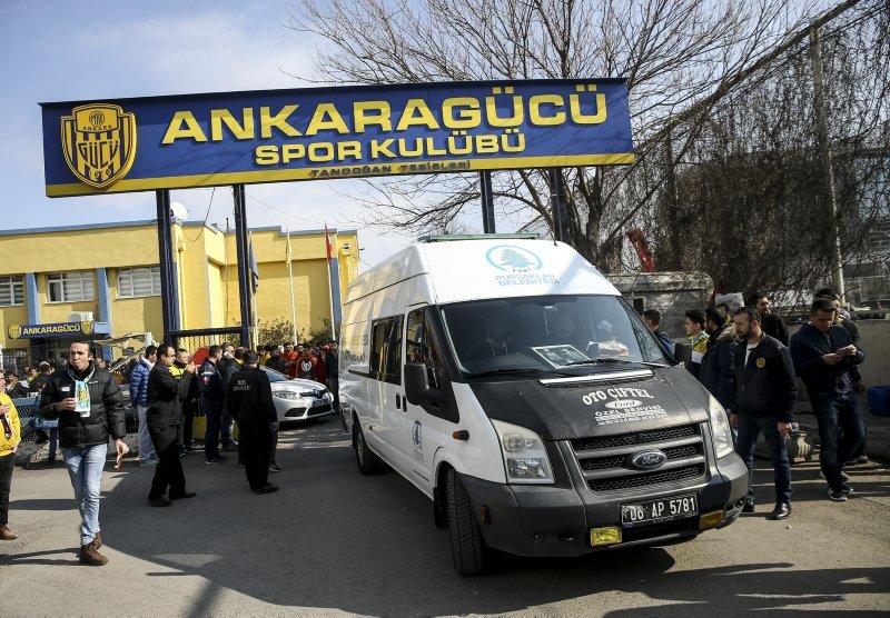 Kazada hayatını kaybeden MKE Ankaragücü taraftarı için tören düzenlendi