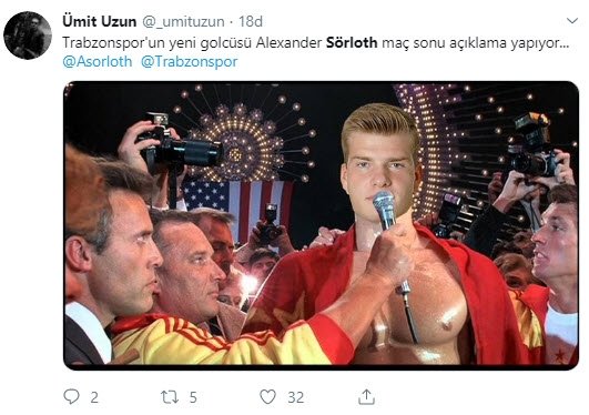 Trabzonspor taraftarından Sörloth paylaÅımları