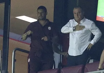 Fatih Terim maçı locadan takip etti