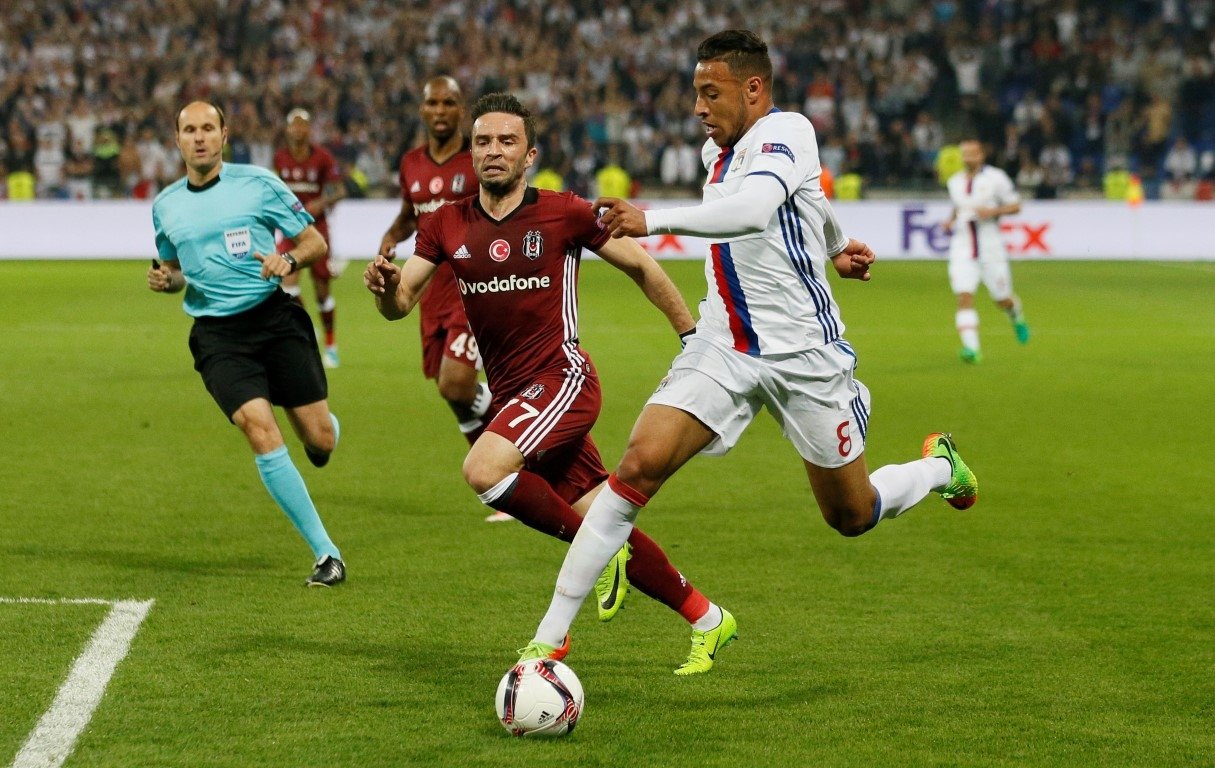 Olympique Lyon - Beşiktaş maçından kareler