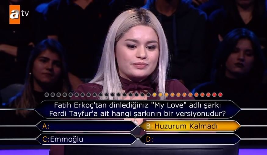 Kim Milyoner Olmak İster 788. son bölüm soru ve cevapları 26 Kasım 2018