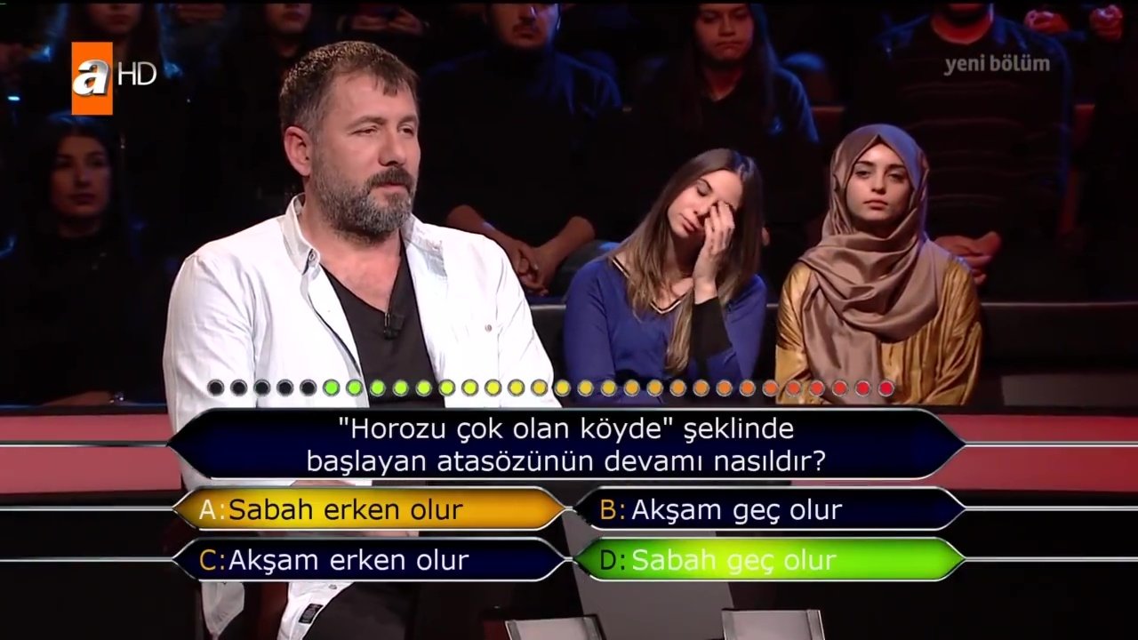 Kim Milyoner Olmak İster 797. bölüm soru ve cevapları! Geceye damga vuran soru