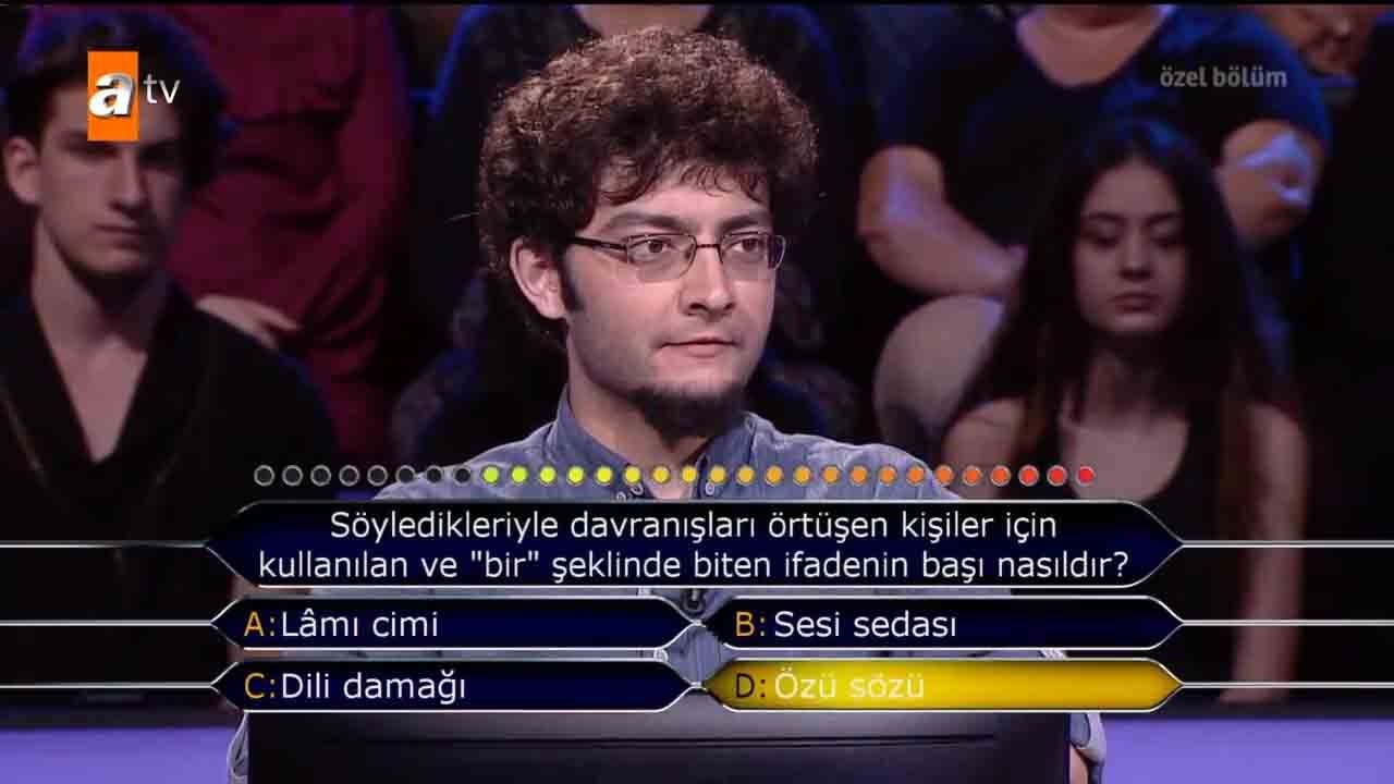 Kim Milyoner Olmak İster 12 Ocak özel bölümü soru ve cevapları