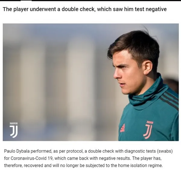 Juventus'un Arjantinli yıldızı Dybala Kovid-19'u yendi - 1