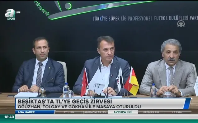Beşiktaş'ta TL'ye geçiş zirvesi