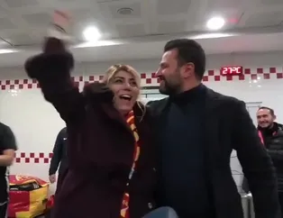 Kayserispor Başkanı Berna Gözbaşı soyunma odasına indi