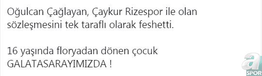 Sosyal medyada Oğulcan Çağlayan çılgınlığı! Galatasaray...