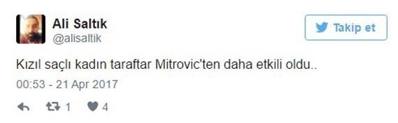 Beşiktaş - Lyon maçına kızıl saçlı kız damga vurdu