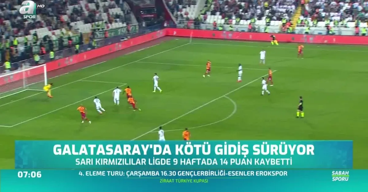 Galatasaray'da kötü gidiş sürüyor