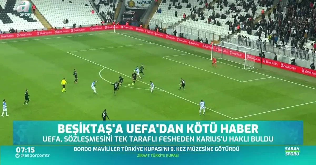 Beşiktaş'a UEFA'dan kötü haber